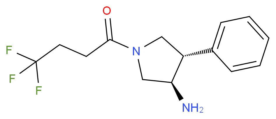 (3R*,4S*)-4-phenyl-1-(4,4,4-trifluorobutanoyl)-3-pyrrolidinamine_Molecular_structure_CAS_)
