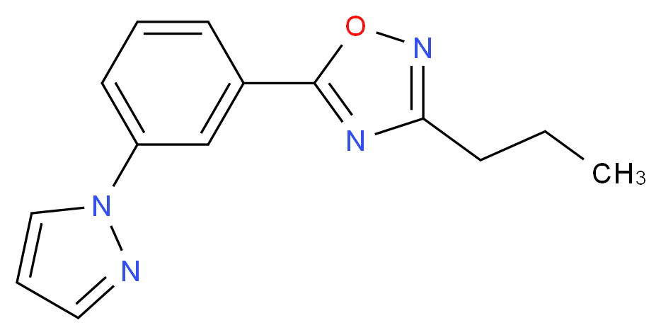 3-propyl-5-[3-(1H-pyrazol-1-yl)phenyl]-1,2,4-oxadiazole_Molecular_structure_CAS_)