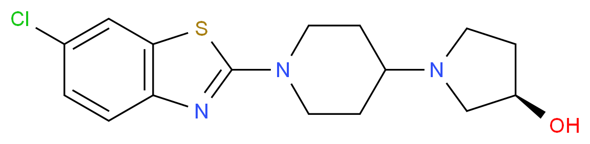 (3R)-1-[1-(6-chloro-1,3-benzothiazol-2-yl)piperidin-4-yl]pyrrolidin-3-ol_Molecular_structure_CAS_)