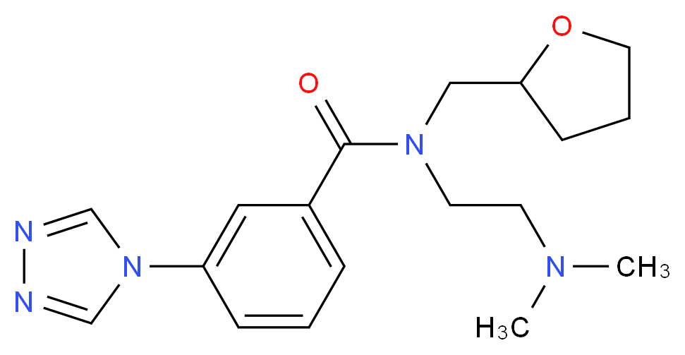 N-[2-(dimethylamino)ethyl]-N-(tetrahydrofuran-2-ylmethyl)-3-(4H-1,2,4-triazol-4-yl)benzamide_Molecular_structure_CAS_)