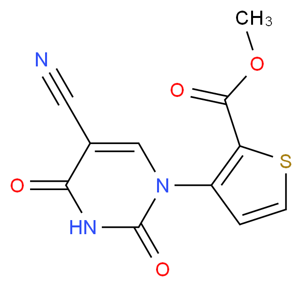 Methyl 3-[5-cyano-2,4-dioxo-3,4-dihydro-1(2H)-pyrimidinyl]-2-thiophenecarboxylate_Molecular_structure_CAS_)