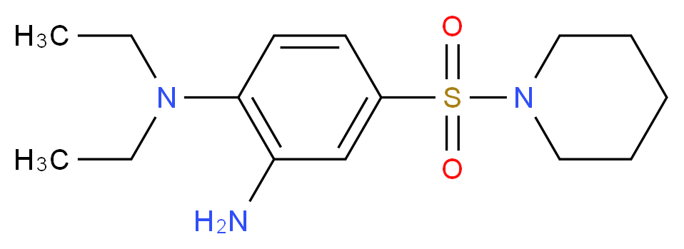 N-[2-amino-4-(piperidin-1-ylsulfonyl)phenyl]-N,N-diethylamine_Molecular_structure_CAS_)