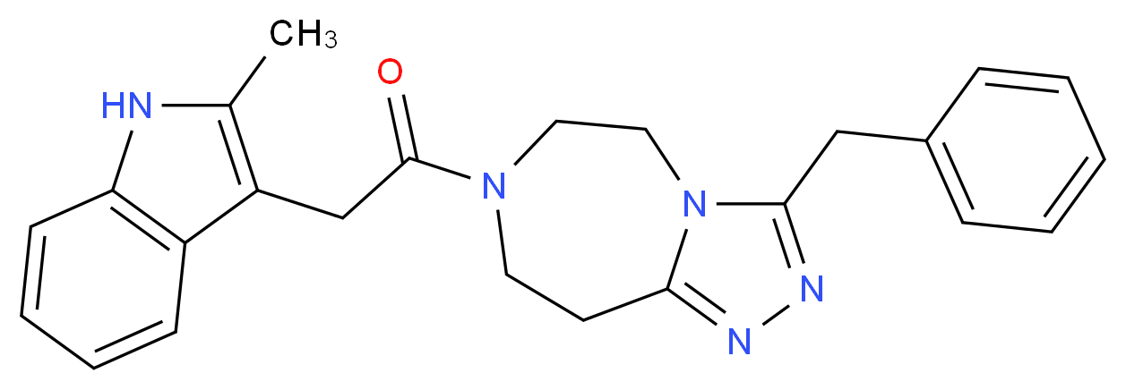 3-benzyl-7-[(2-methyl-1H-indol-3-yl)acetyl]-6,7,8,9-tetrahydro-5H-[1,2,4]triazolo[4,3-d][1,4]diazepine_Molecular_structure_CAS_)