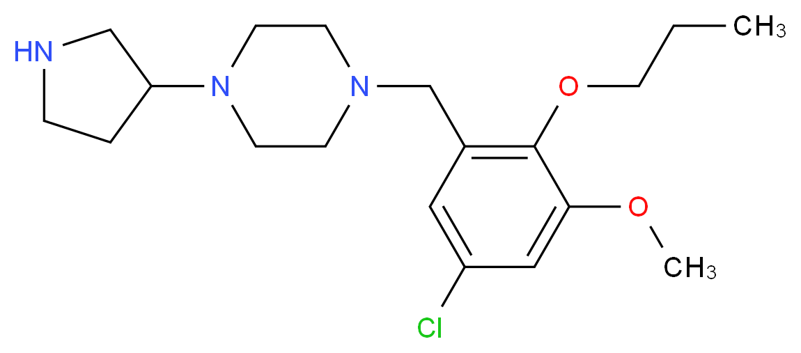 1-(5-chloro-3-methoxy-2-propoxybenzyl)-4-pyrrolidin-3-ylpiperazine_Molecular_structure_CAS_)