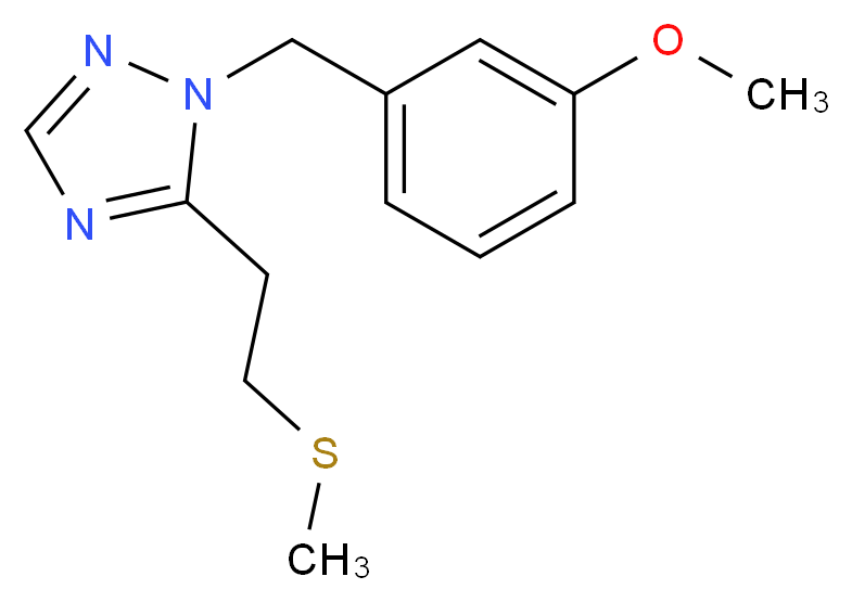 1-(3-methoxybenzyl)-5-[2-(methylthio)ethyl]-1H-1,2,4-triazole_Molecular_structure_CAS_)