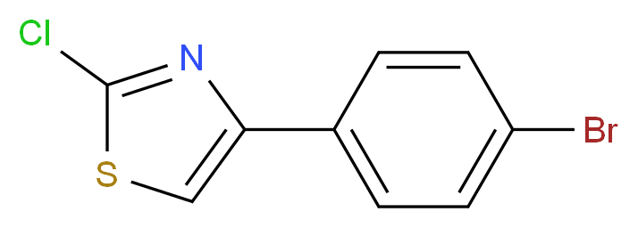 2-Chloro-4-(4-bromophenyl)thiazole_Molecular_structure_CAS_3884-33-1)