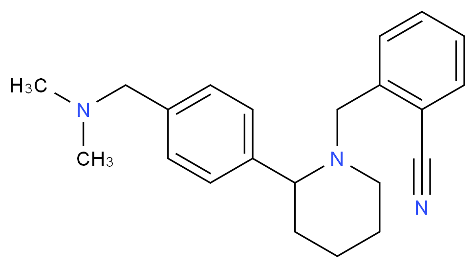 2-[(2-{4-[(dimethylamino)methyl]phenyl}-1-piperidinyl)methyl]benzonitrile_Molecular_structure_CAS_)