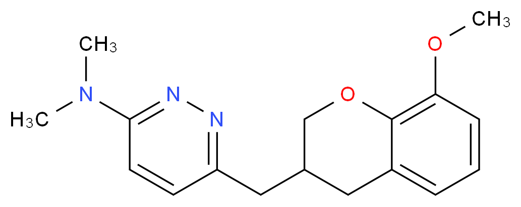 6-[(8-methoxy-3,4-dihydro-2H-chromen-3-yl)methyl]-N,N-dimethylpyridazin-3-amine_Molecular_structure_CAS_)