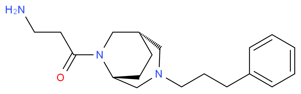 3-oxo-3-[(1S*,5R*)-3-(3-phenylpropyl)-3,6-diazabicyclo[3.2.2]non-6-yl]propan-1-amine_Molecular_structure_CAS_)