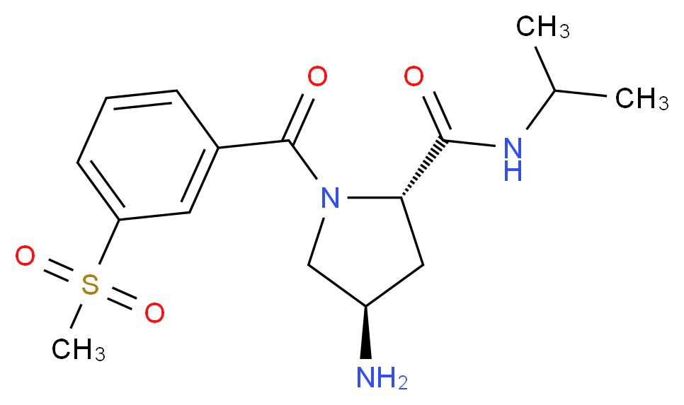 (4R)-4-amino-N-isopropyl-1-[3-(methylsulfonyl)benzoyl]-L-prolinamide_Molecular_structure_CAS_)