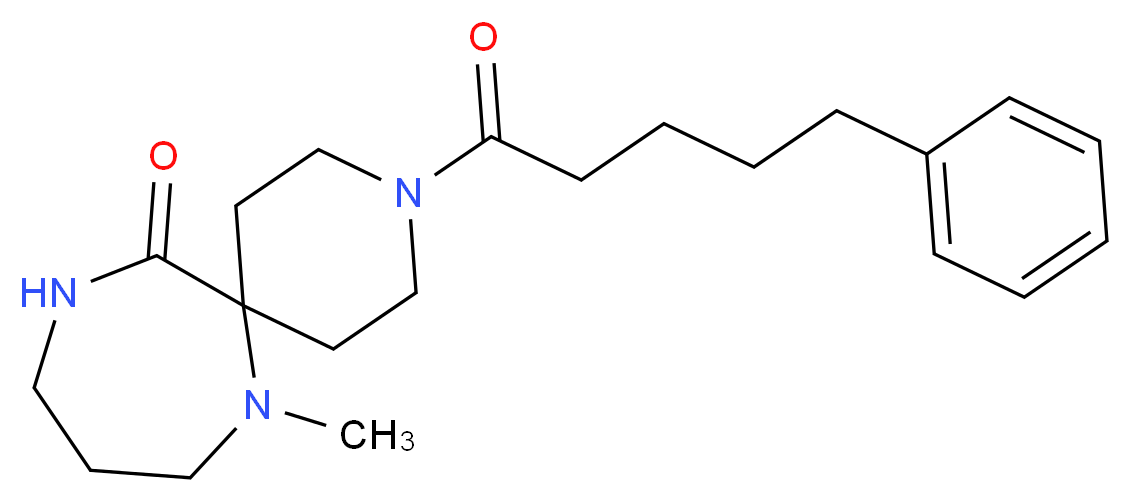 7-methyl-3-(5-phenylpentanoyl)-3,7,11-triazaspiro[5.6]dodecan-12-one_Molecular_structure_CAS_)