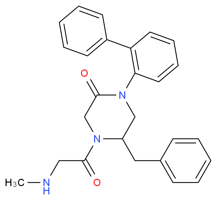 5-benzyl-1-(2-biphenylyl)-4-(N-methylglycyl)-2-piperazinone_Molecular_structure_CAS_)