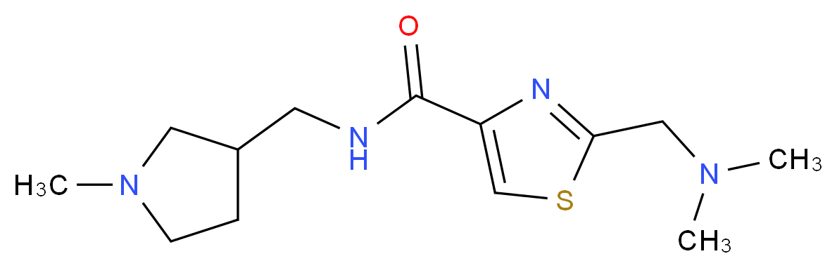 2-[(dimethylamino)methyl]-N-[(1-methylpyrrolidin-3-yl)methyl]-1,3-thiazole-4-carboxamide_Molecular_structure_CAS_)