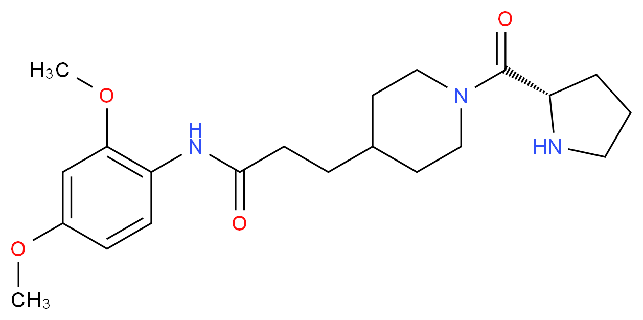 N-(2,4-dimethoxyphenyl)-3-(1-L-prolylpiperidin-4-yl)propanamide_Molecular_structure_CAS_)