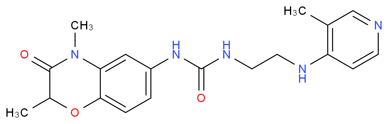 N-(2,4-dimethyl-3-oxo-3,4-dihydro-2H-1,4-benzoxazin-6-yl)-N'-{2-[(3-methylpyridin-4-yl)amino]ethyl}urea_Molecular_structure_CAS_)
