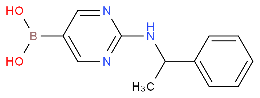 (2-[(1-PHENYLETHYL)AMINO]PYRIMIDIN-5-YL)BORONIC ACID_Molecular_structure_CAS_)