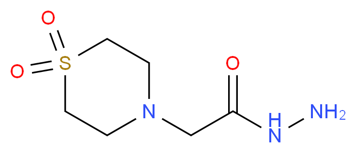 2-(1,1-Dioxo-1lambda~6~,4-thiazinan-4-yl)-acetohydrazide_Molecular_structure_CAS_39093-81-7)