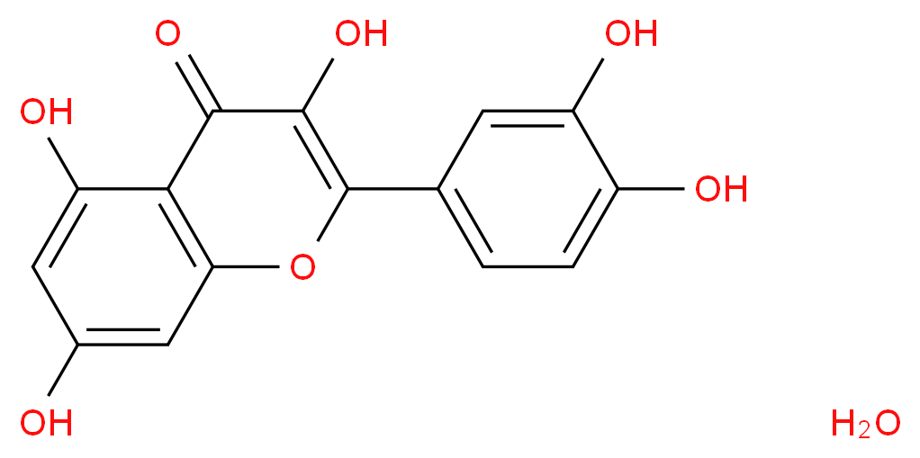 2-(3,4-dihydroxyphenyl)-3,5,7-trihydroxy-4H-chromen-4-one hydrate_Molecular_structure_CAS_)