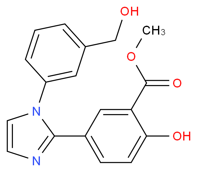 methyl 2-hydroxy-5-{1-[3-(hydroxymethyl)phenyl]-1H-imidazol-2-yl}benzoate_Molecular_structure_CAS_)