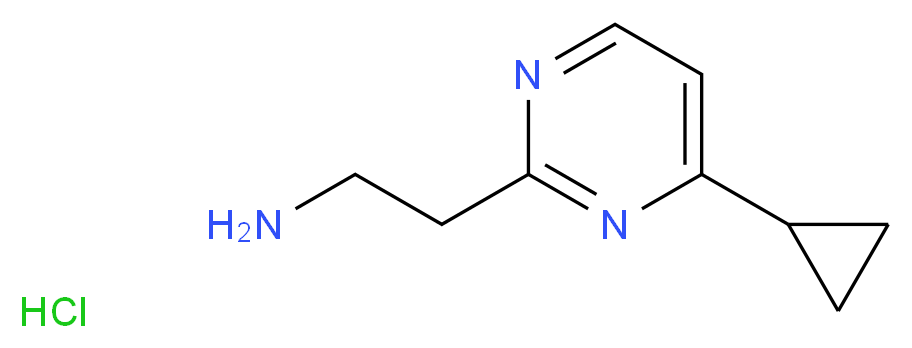 2-(4-cyclopropylpyrimidin-2-yl)ethanamine hydrochloride_Molecular_structure_CAS_1196151-12-8)