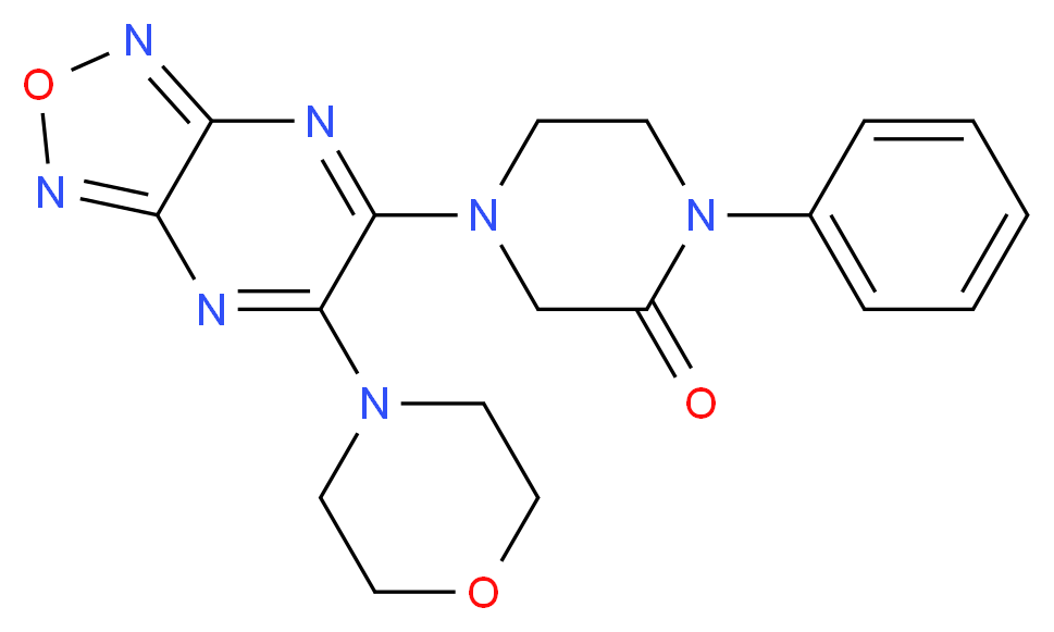 4-[6-(4-morpholinyl)[1,2,5]oxadiazolo[3,4-b]pyrazin-5-yl]-1-phenyl-2-piperazinone_Molecular_structure_CAS_)