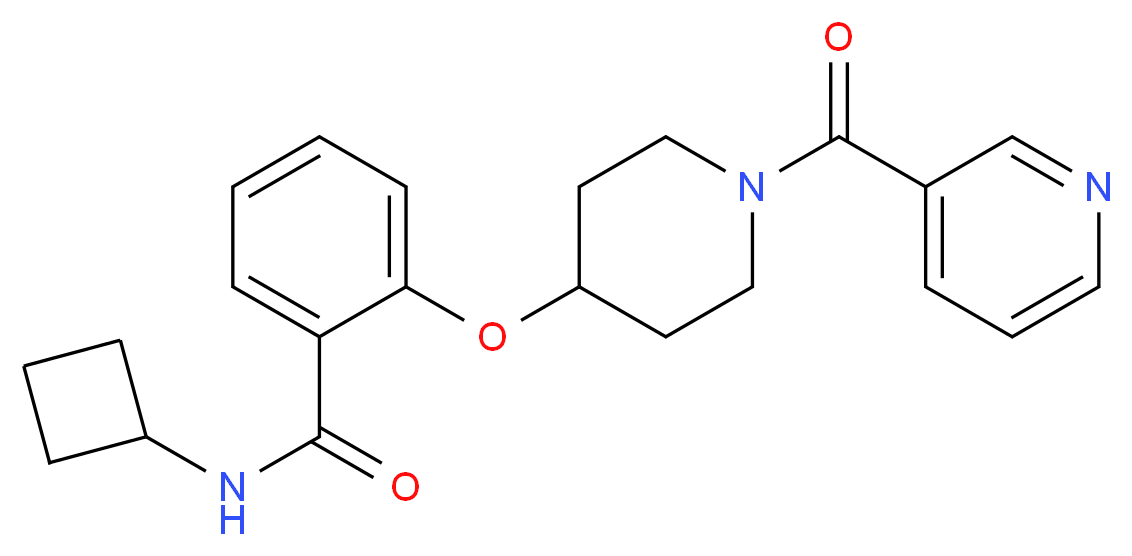 N-cyclobutyl-2-{[1-(pyridin-3-ylcarbonyl)piperidin-4-yl]oxy}benzamide_Molecular_structure_CAS_)