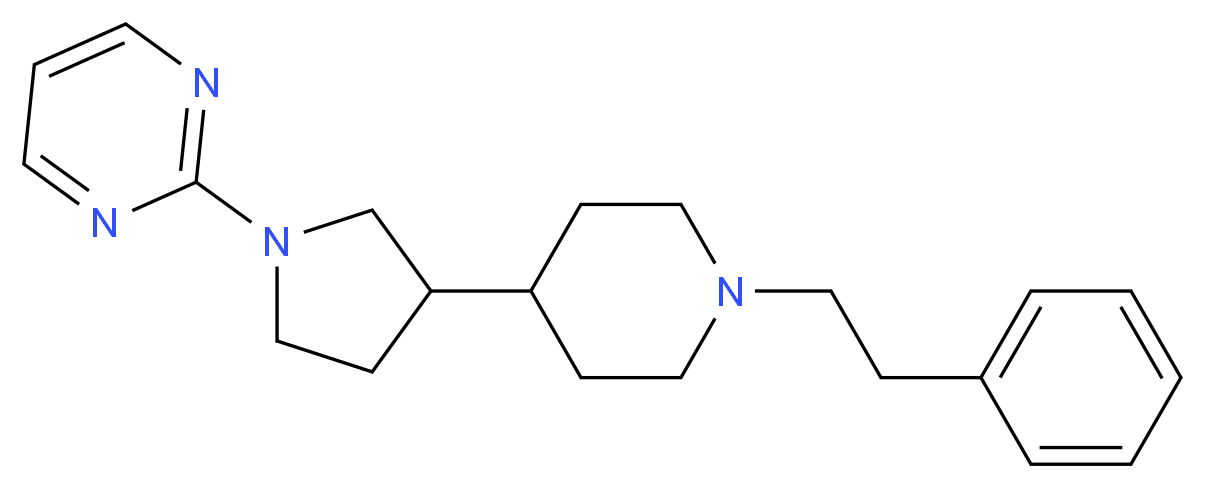 2-{3-[1-(2-phenylethyl)-4-piperidinyl]-1-pyrrolidinyl}pyrimidine_Molecular_structure_CAS_)