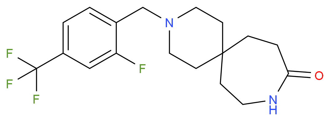 3-[2-fluoro-4-(trifluoromethyl)benzyl]-3,9-diazaspiro[5.6]dodecan-10-one_Molecular_structure_CAS_)