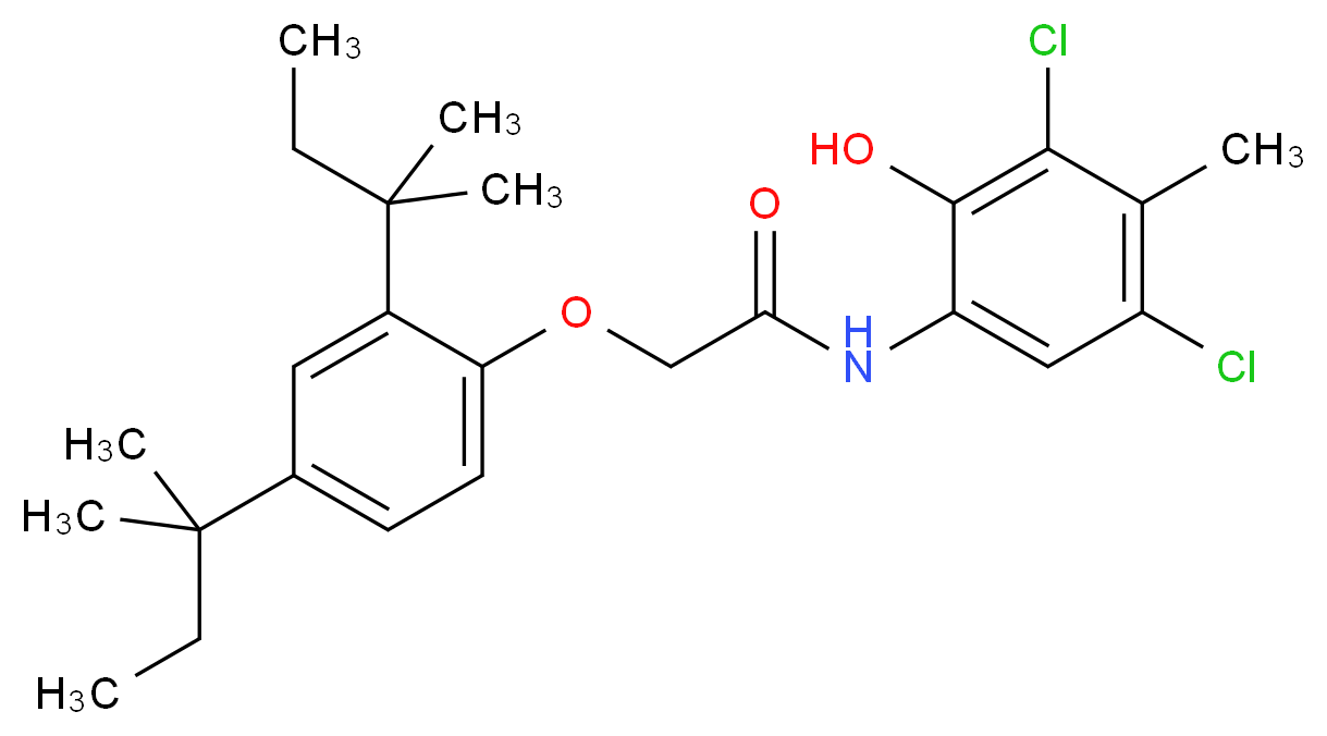 N-(3,5-Dichloro-2-hydroxy-4-methylphenyl)-2-(2,4-di-tert-pentylphenoxy)acetamide_Molecular_structure_CAS_20364-09-4)