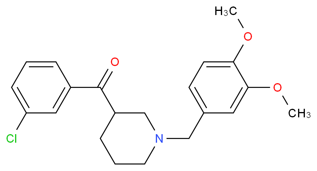 (3-chlorophenyl)[1-(3,4-dimethoxybenzyl)-3-piperidinyl]methanone_Molecular_structure_CAS_)
