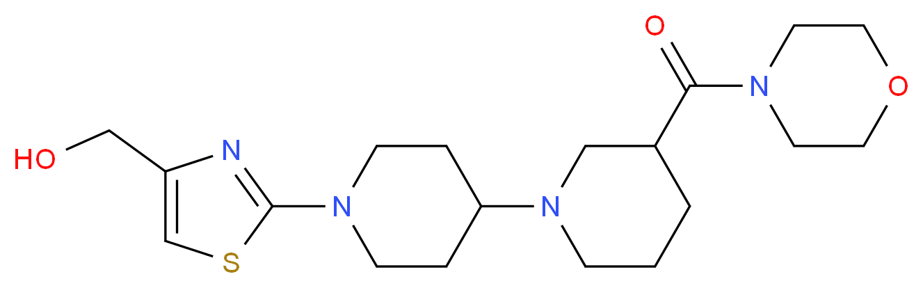 {2-[3-(morpholin-4-ylcarbonyl)-1,4'-bipiperidin-1'-yl]-1,3-thiazol-4-yl}methanol_Molecular_structure_CAS_)
