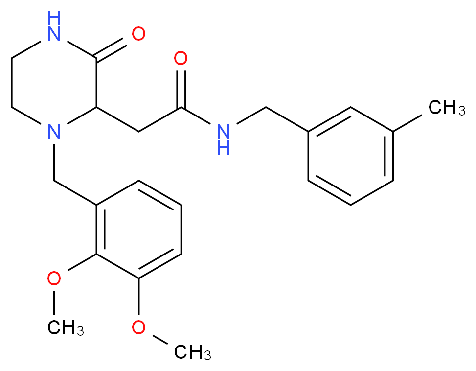 2-[1-(2,3-dimethoxybenzyl)-3-oxo-2-piperazinyl]-N-(3-methylbenzyl)acetamide_Molecular_structure_CAS_)