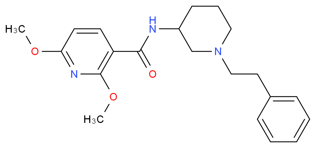 2,6-dimethoxy-N-[1-(2-phenylethyl)-3-piperidinyl]nicotinamide_Molecular_structure_CAS_)