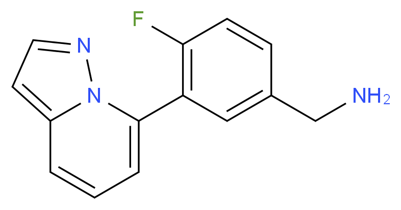 (4-fluoro-3-pyrazolo[1,5-a]pyridin-7-ylbenzyl)amine_Molecular_structure_CAS_)