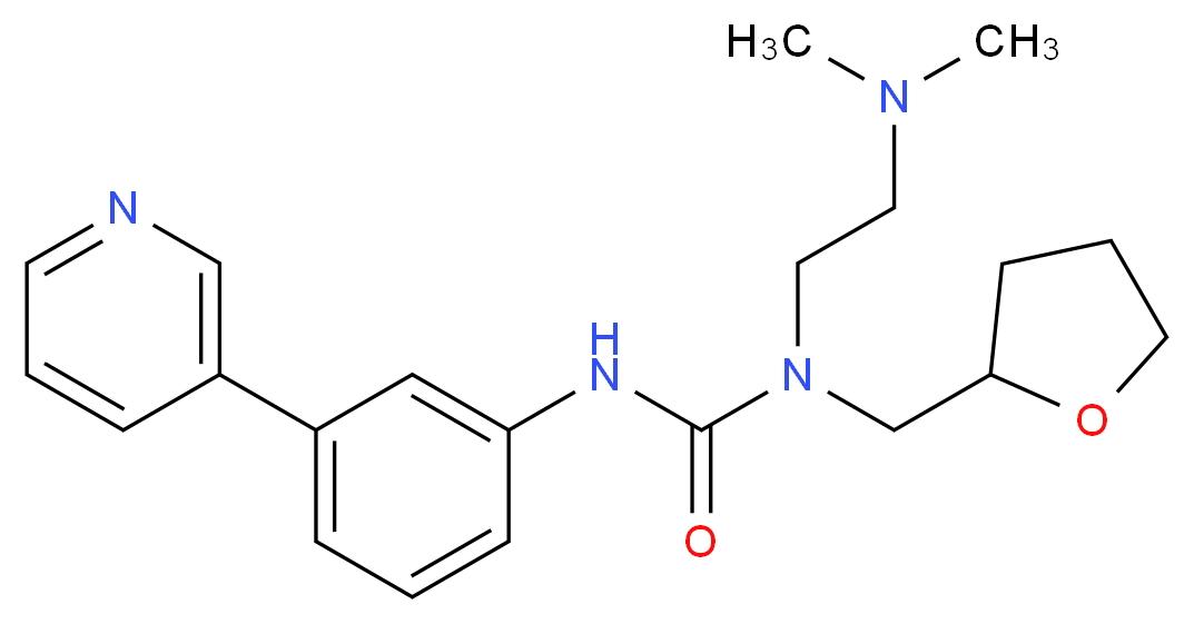 N-[2-(dimethylamino)ethyl]-N'-(3-pyridin-3-ylphenyl)-N-(tetrahydrofuran-2-ylmethyl)urea_Molecular_structure_CAS_)