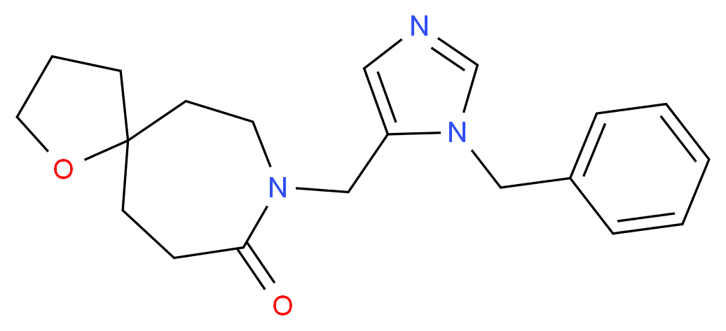 8-[(1-benzyl-1H-imidazol-5-yl)methyl]-1-oxa-8-azaspiro[4.6]undecan-9-one_Molecular_structure_CAS_)