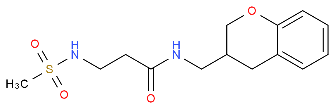 N~1~-(3,4-dihydro-2H-chromen-3-ylmethyl)-N~3~-(methylsulfonyl)-beta-alaninamide_Molecular_structure_CAS_)