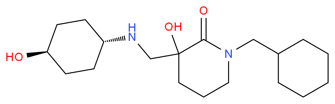 1-(cyclohexylmethyl)-3-hydroxy-3-{[(trans-4-hydroxycyclohexyl)amino]methyl}-2-piperidinone_Molecular_structure_CAS_)