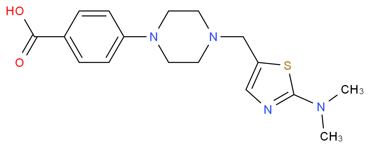 4-(4-{[2-(dimethylamino)-1,3-thiazol-5-yl]methyl}piperazin-1-yl)benzoic acid_Molecular_structure_CAS_)