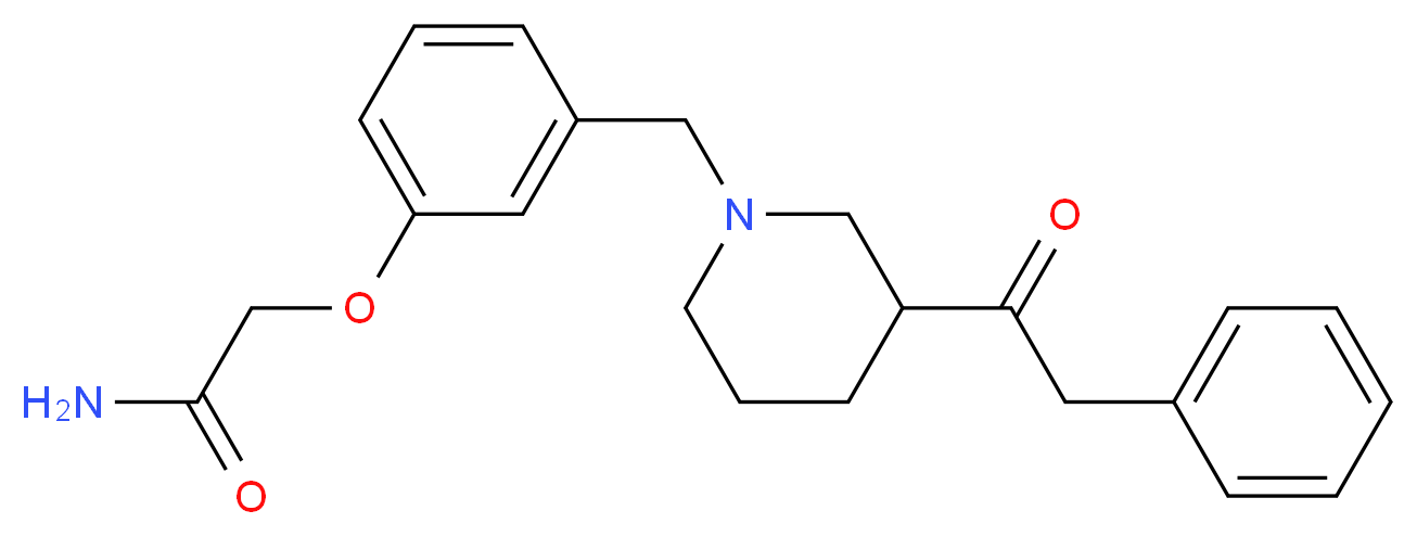 2-(3-{[3-(phenylacetyl)-1-piperidinyl]methyl}phenoxy)acetamide_Molecular_structure_CAS_)