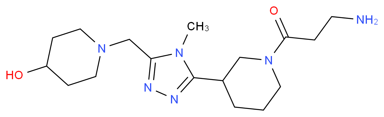1-{[5-(1-beta-alanylpiperidin-3-yl)-4-methyl-4H-1,2,4-triazol-3-yl]methyl}piperidin-4-ol_Molecular_structure_CAS_)