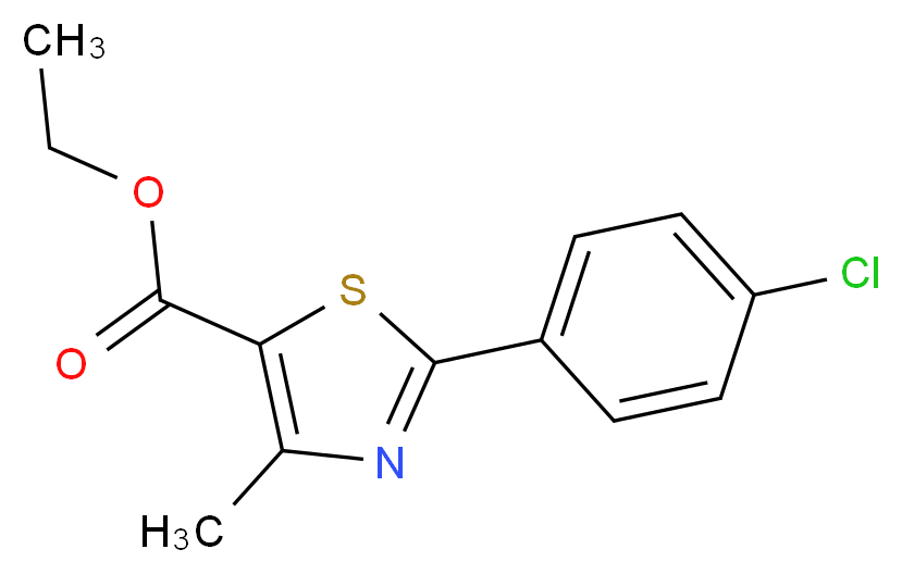 Ethyl 2-(4-chlorophenyl)-4-methyl-1,3-thiazole-5-carboxylate_Molecular_structure_CAS_54001-12-6)