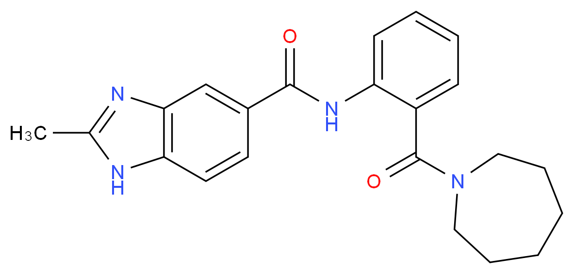 N-[2-(azepan-1-ylcarbonyl)phenyl]-2-methyl-1H-benzimidazole-5-carboxamide_Molecular_structure_CAS_)