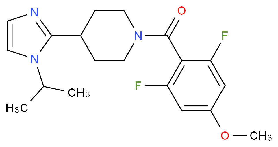 1-(2,6-difluoro-4-methoxybenzoyl)-4-(1-isopropyl-1H-imidazol-2-yl)piperidine_Molecular_structure_CAS_)