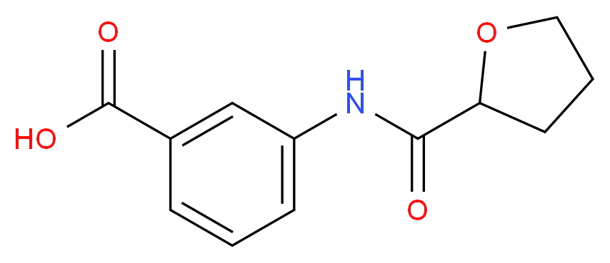 3-[(tetrahydrofuran-2-ylcarbonyl)amino]benzoic acid_Molecular_structure_CAS_669704-13-6)