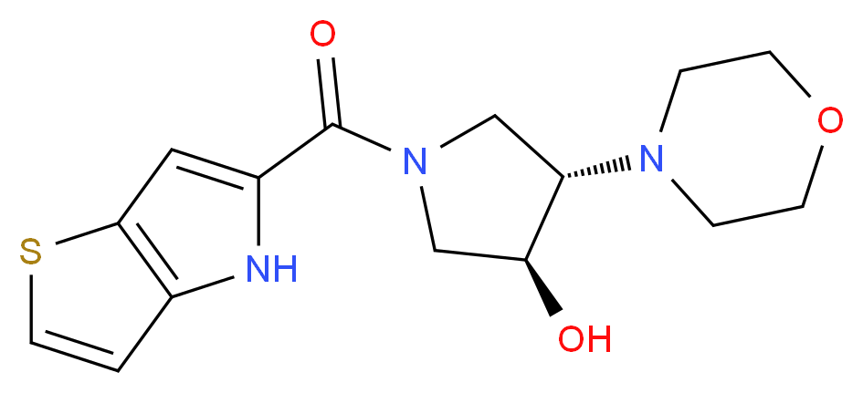(3S*,4S*)-4-(4-morpholinyl)-1-(4H-thieno[3,2-b]pyrrol-5-ylcarbonyl)-3-pyrrolidinol_Molecular_structure_CAS_)