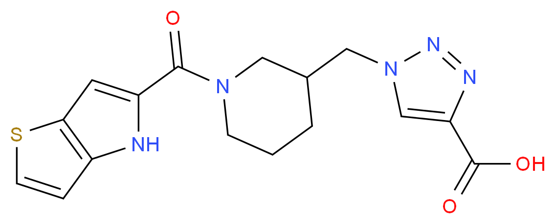 1-{[1-(4H-thieno[3,2-b]pyrrol-5-ylcarbonyl)piperidin-3-yl]methyl}-1H-1,2,3-triazole-4-carboxylic acid_Molecular_structure_CAS_)
