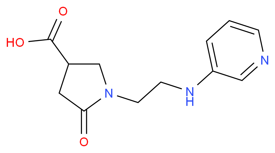5-oxo-1-[2-(pyridin-3-ylamino)ethyl]pyrrolidine-3-carboxylic acid_Molecular_structure_CAS_)
