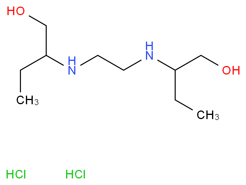 2,2'-(Ethane-1,2-diylbis(azanediyl))bis(butan-1-ol) dihydrochloride_Molecular_structure_CAS_1070-11-7)