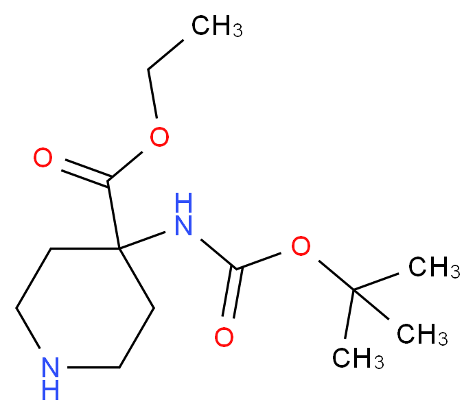 Ethyl 4-((tert-butoxycarbonyl)amino)piperidine-4-carboxylate_Molecular_structure_CAS_956460-98-3)